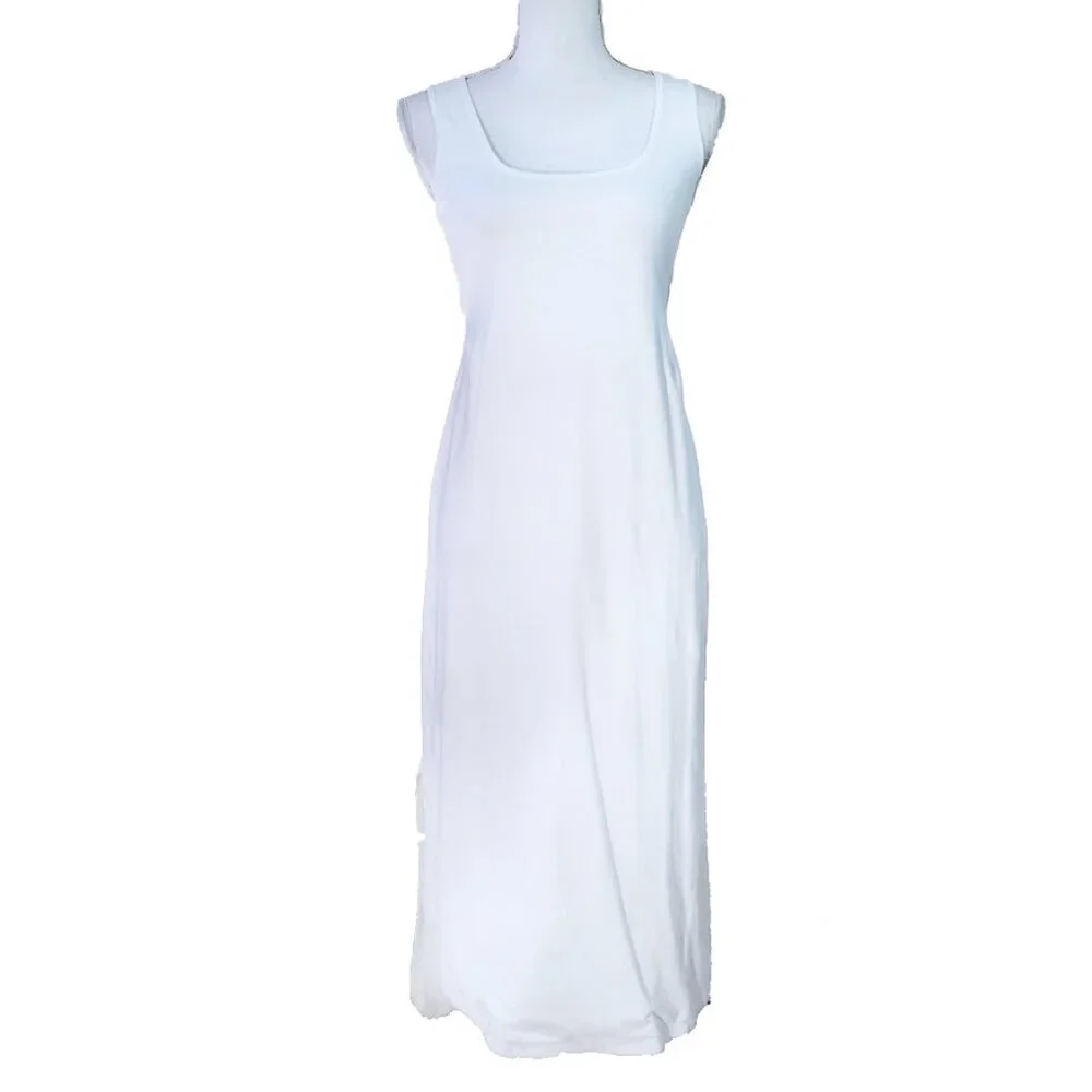 Lululemon Pima Cotton Open-Back Midi Dress in White